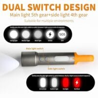 GearUP K57 Multifunctional Rechargeable Torch, Flashlight Zoomable LED Flashlight - Image 2