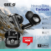 Geeoo T6 Pro earbuds black wireless bluetooth earbuds heavy bass Bangladesh