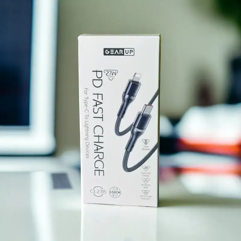 GearUP CL2715 Type C to Lightning cable 27W PD fast charging iPhone cable Bangladesh